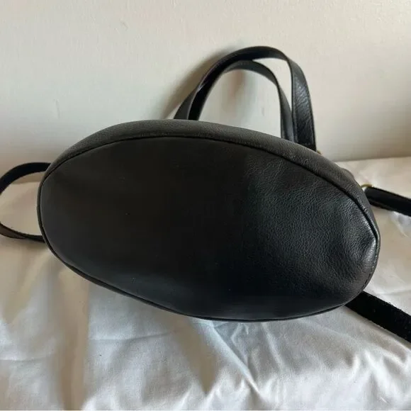 FOSSIL Black Leather Tote shoulder Bag crossbody Satchel Sydney Ryder Gemma Kyle - Picture 12 of 13